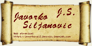 Javorko Siljanović vizit kartica
